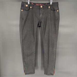 Apple Bottoms Women's Low-Rise Black Denim Jeans Size 12 Y2k Skinny